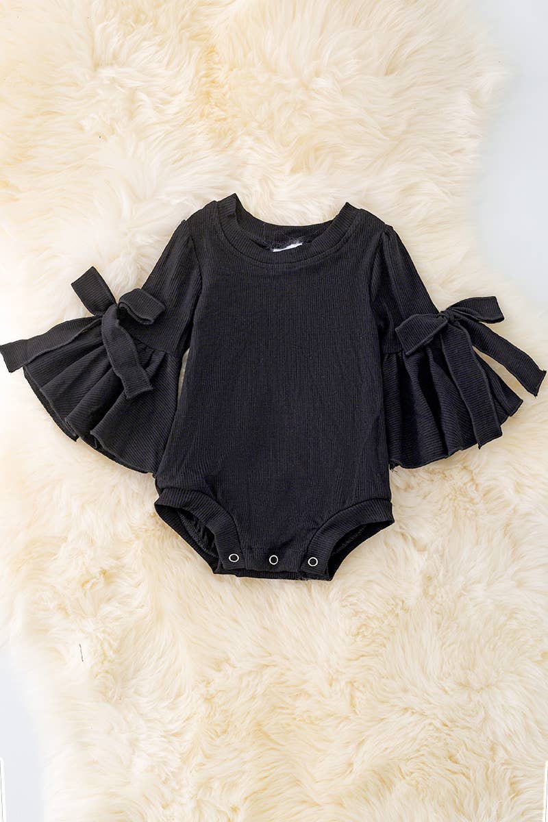 BLACK BELL SLEEVE ONESIE