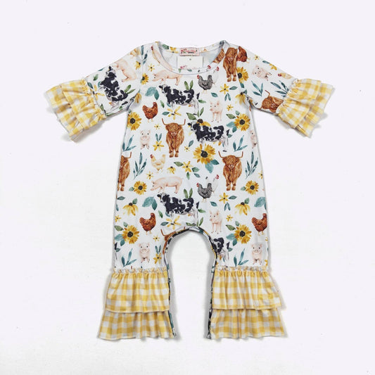 Farm Daisy Baby Romper