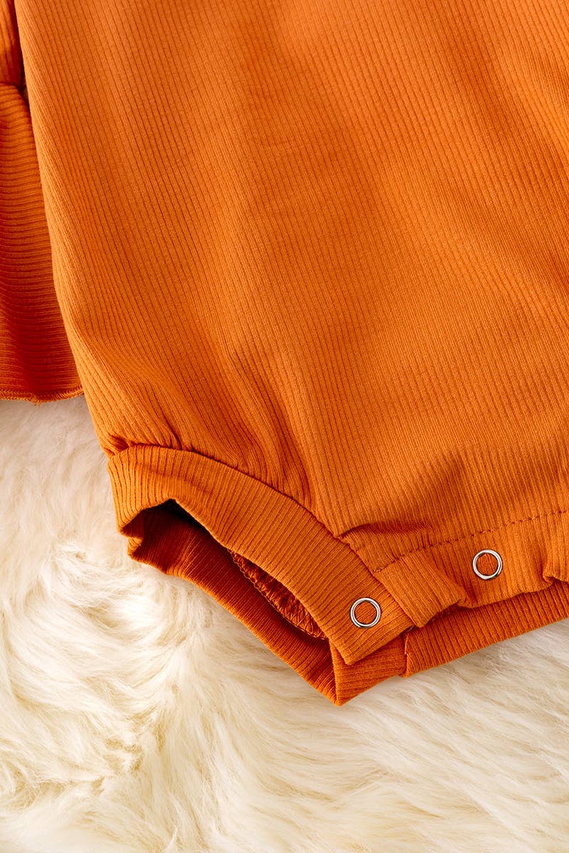 BURNT ORANGE Bell SLEEVE BABY ONESIE W/SNAPS