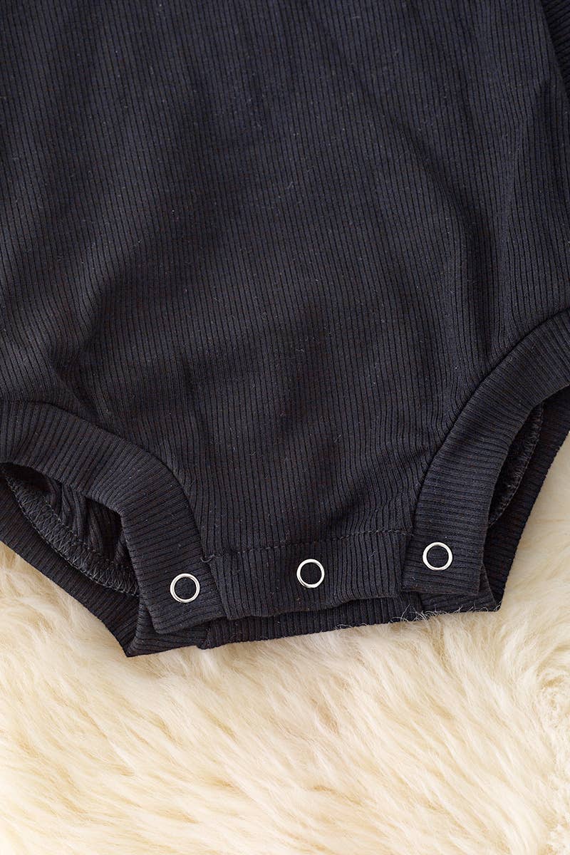 BLACK BELL SLEEVE ONESIE