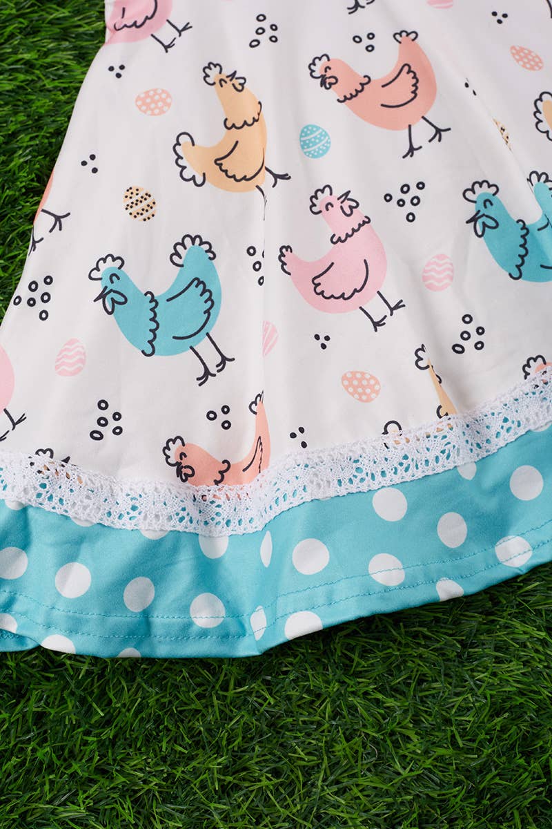 MULTI COLOR CHICKEN PRINTED DRESS. DRG25133076 wen